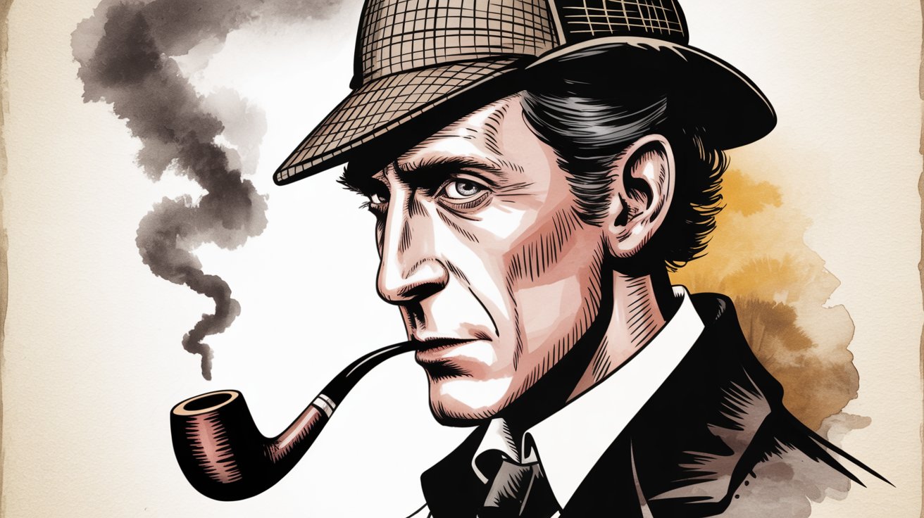 Illustration von Peter Cushing als Sherlock Holmes; Privatermittler in Luxemburg, Detektivagentur in Luxemburg, Detektivteam in Luxemburg, Wirtschaftsdetektei in Luxemburg